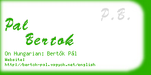 pal bertok business card